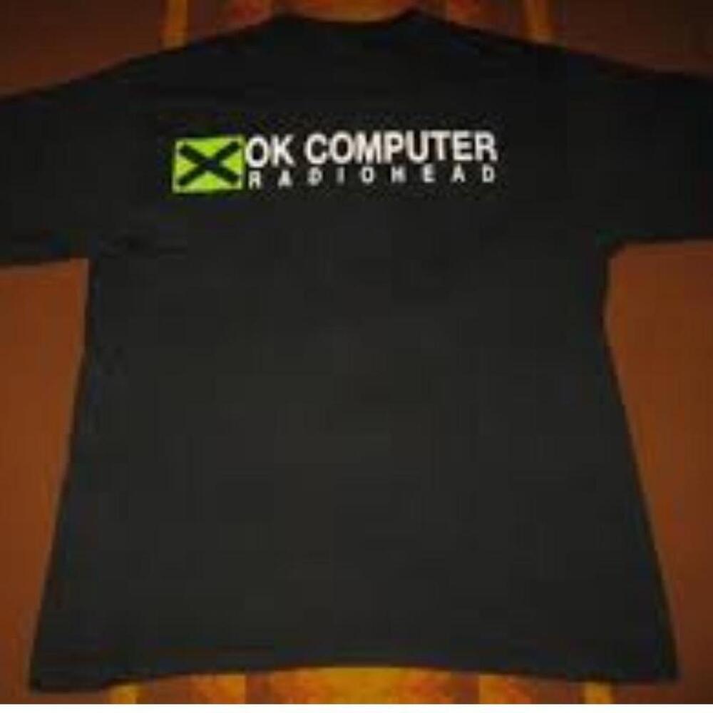 Black And Green Radiohead T Shirt